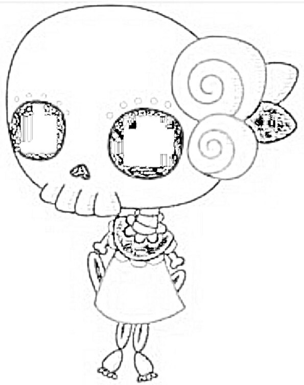 Dibujo Halloween Chica Calavera