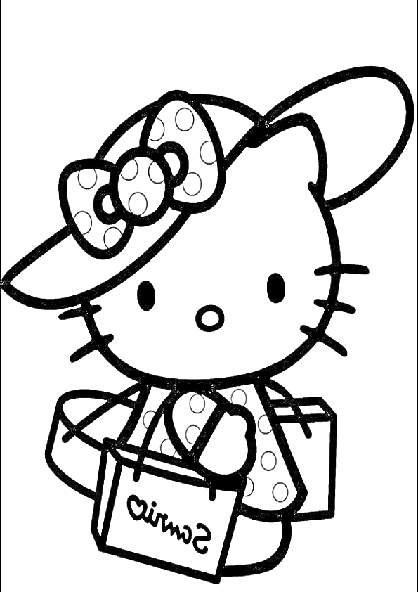 Dibujos de Hello Kitty de compras