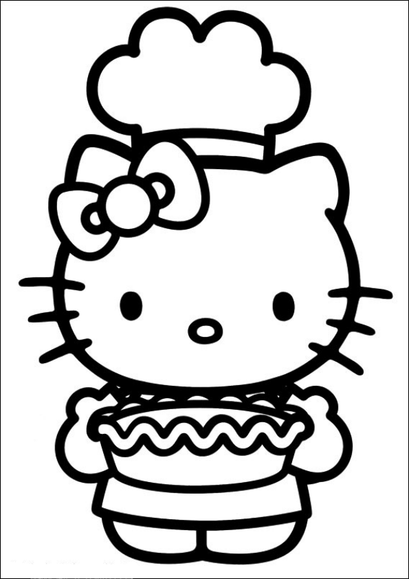 Dibujos de Hello Kitty pastelera