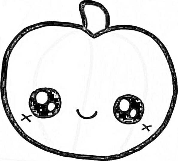 Dibujo Kawaii Halloween para colorear de calabaza 7