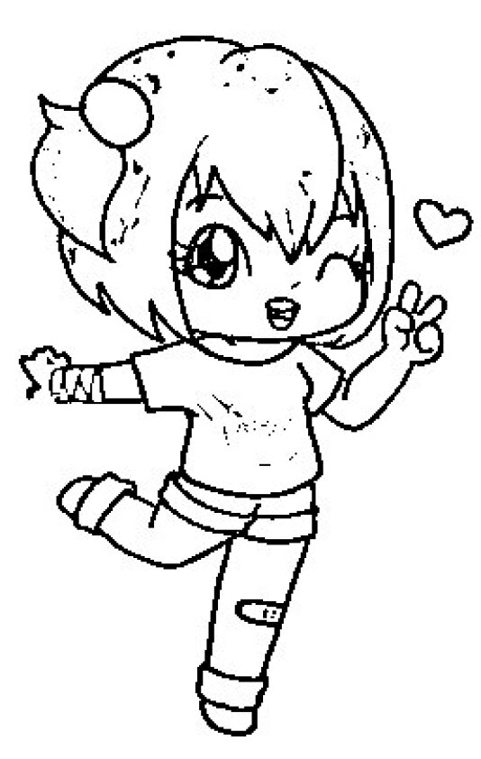 Dibujo Kawaii para colorear de Tierra Chan