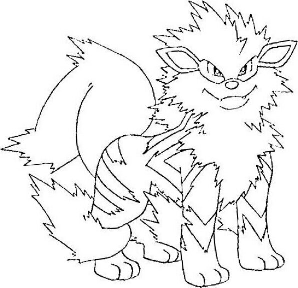 Dibujo Pokémon para colorear de Arcanine