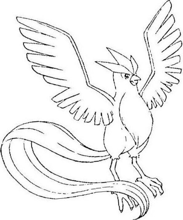 dibujo pokemon para colorear de Articuno