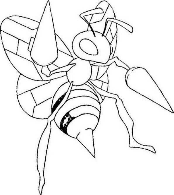 Dibujo Pokémon para colorear de Beedrill