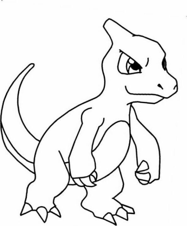 Dibujo Pokémon para colorear de charmander 2