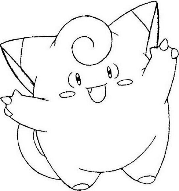 Dibujo Pokémon para colorear de Clefairy