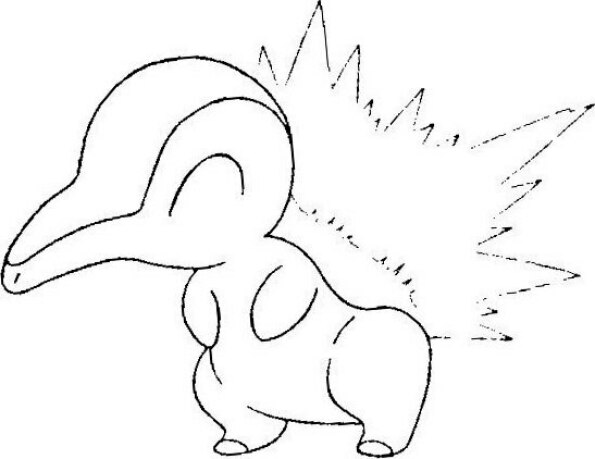 dibujo pokemon para colorear de Cyndaquil