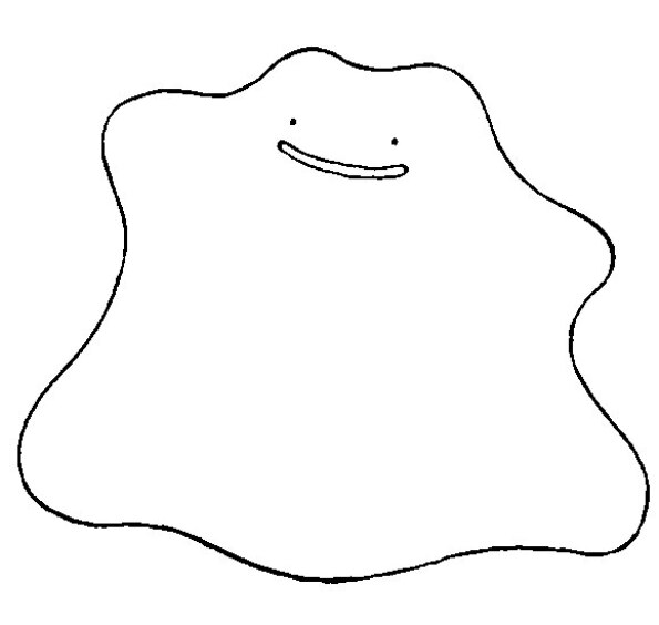 dibujo pokemon para colorear de Ditto