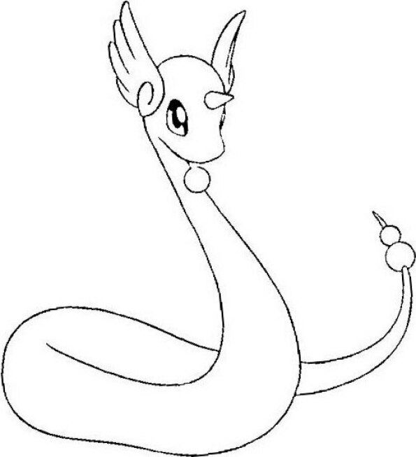 dibujo pokemon para colorear de Dragonair