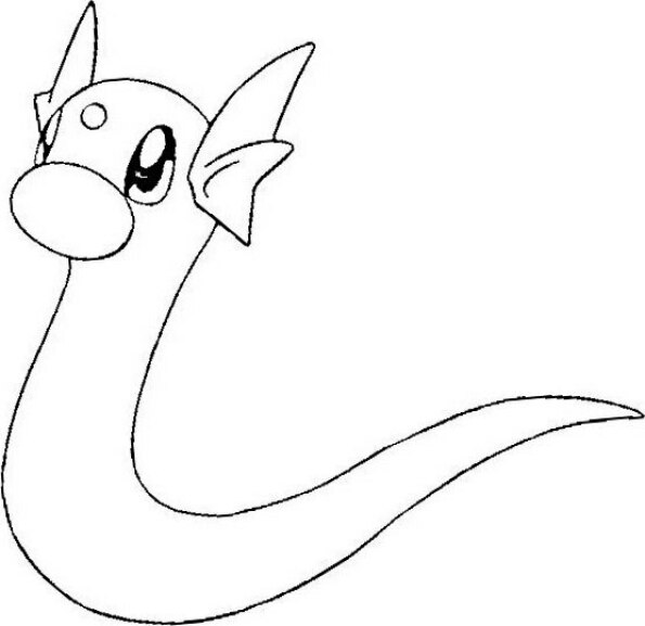 dibujo pokemon para colorear de Dratini