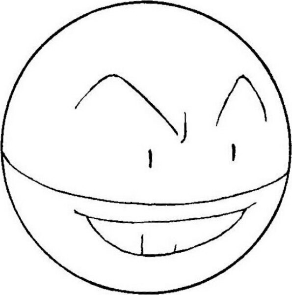 dibujo pokemon para colorear de electrode