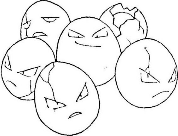 dibujo pokemon para colorear de exeggcute