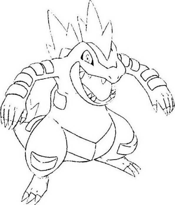 Dibujo pokemon para colorear de Feraligatr