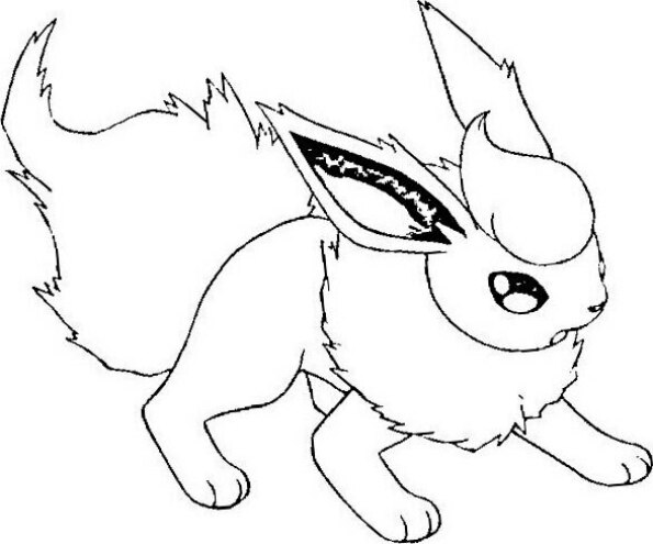 dibujo pokemon para colorear de Flareon