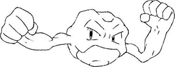 Dibujo Pokémon para colorear de Geodude