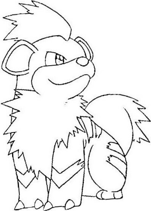 Dibujo Pokémon para colorear de Growlithe