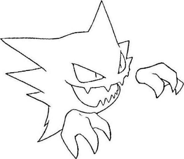 dibujo pokemon para colorear de haunter