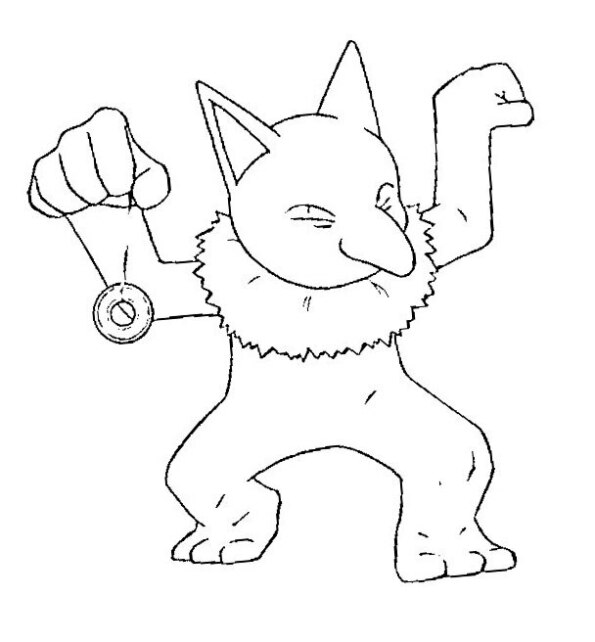 dibujo pokemon para colorear de hypno