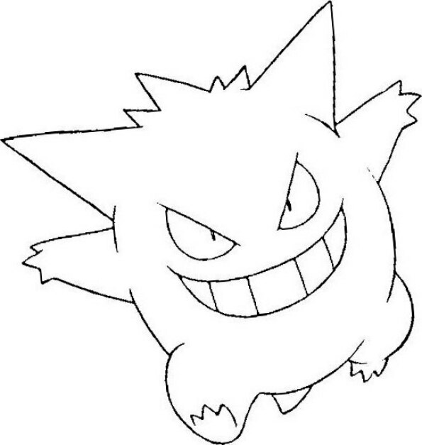 dibujo pokemon para colorear de jengar