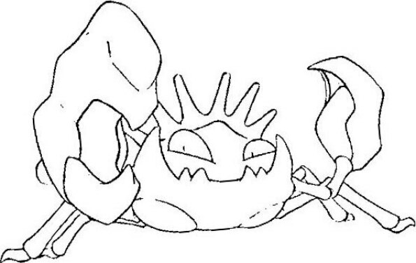 dibujo pokemon para colorear de kingler