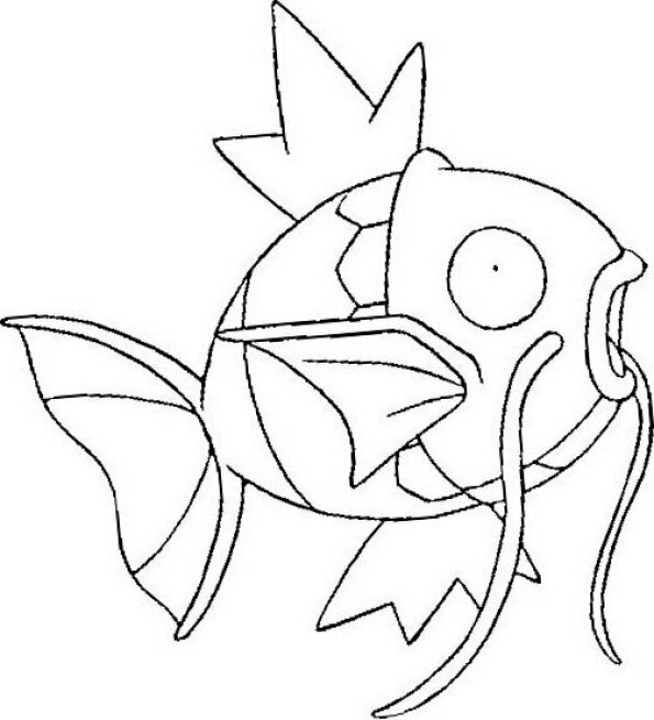 dibujo pokemon para colorear de Magikarp