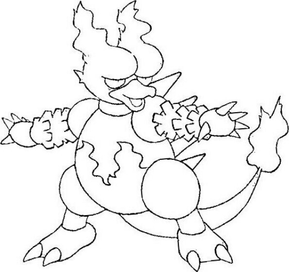 dibujo pokemon para colorear de Magmar