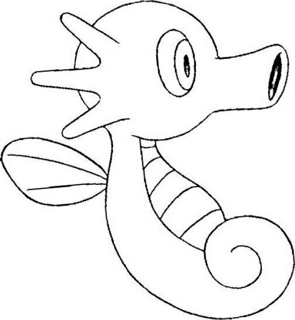 dibujo pokemon para colorear de mega  horsea