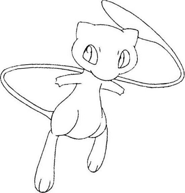 dibujo pokemon para colorear de Mew