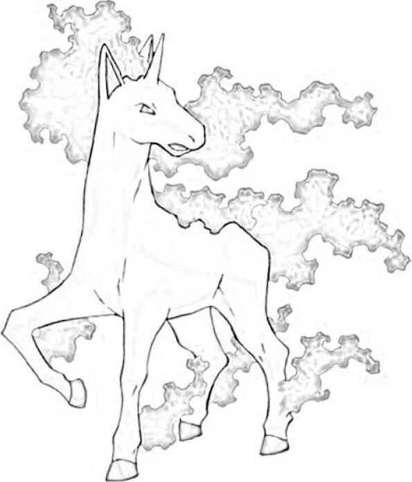 Dibujo Pokémon para colorear de Rapidash