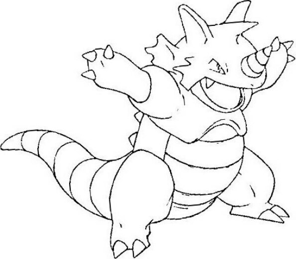 dibujo pokemon para colorear de rhydon