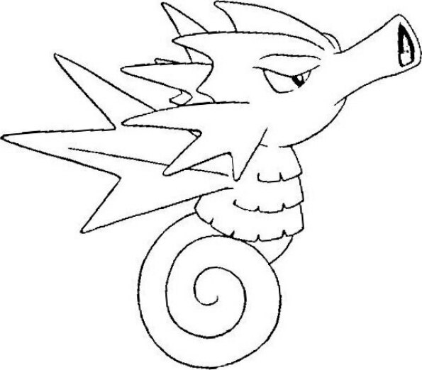 dibujo pokemon para colorear de Seadra