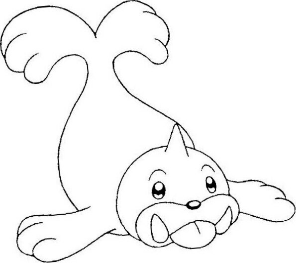 dibujo pokemon para colorear de seel