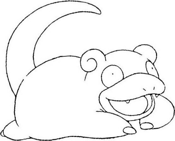 Dibujo Pokémon para colorear de Slowpoke