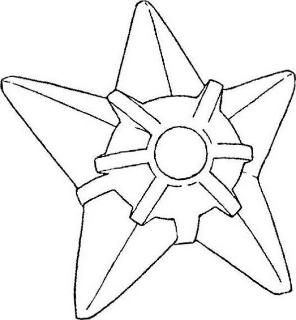 dibujo pokemon para colorear de Staryu