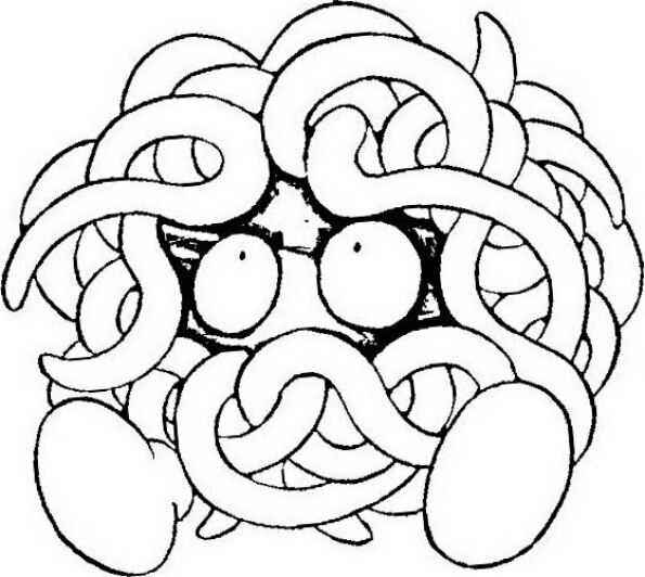 dibujo pokemon para colorear de Tangela