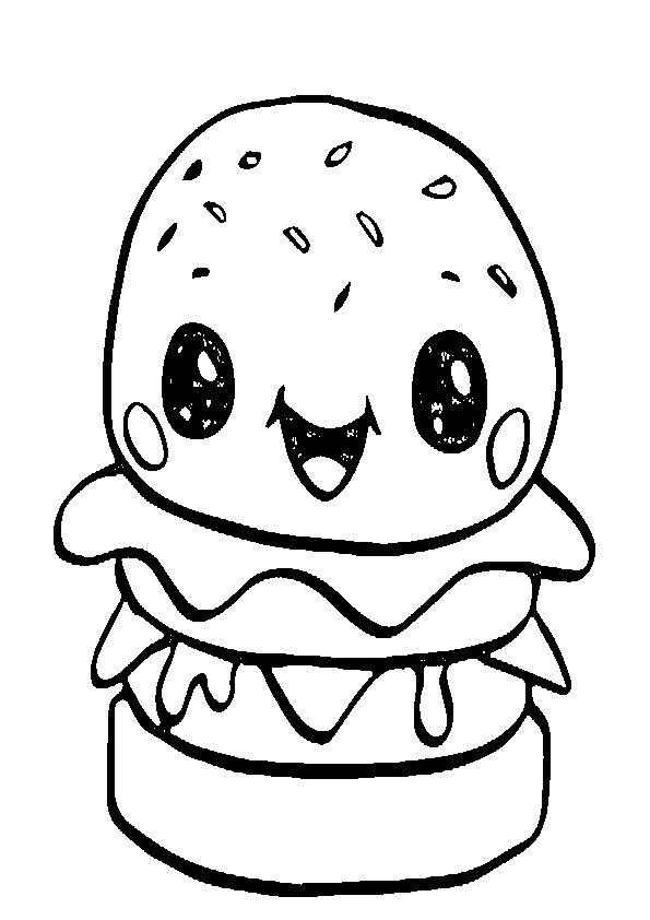 Dibujos kawaii burguer