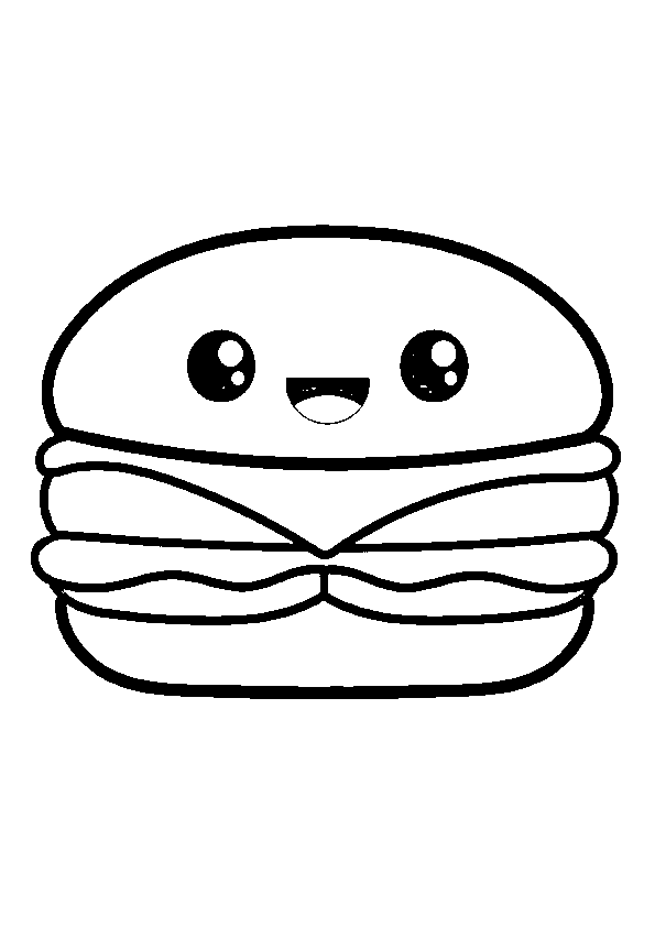 Dibujos kawaii burguer