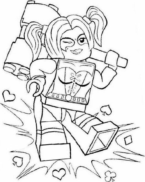 Dibujos de lego para colorear de Harely Quinn