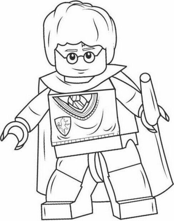 Dibujos de lego para colorear de Harry Potter