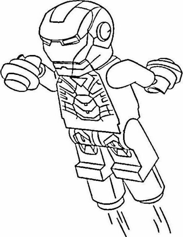 Dibujos de lego para colorear de IronMan