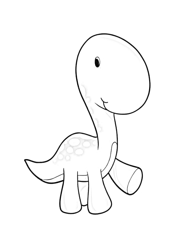 Dibujos dinosaurios kawaii diplodocus baby