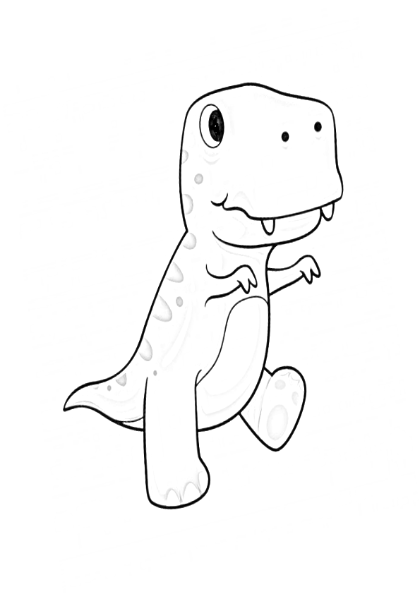 Dibujos dinosaurios kawaii baby rex