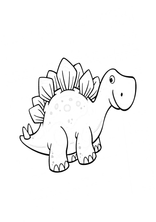 Dibujos dinosaurios kawaii stegosaurus baby