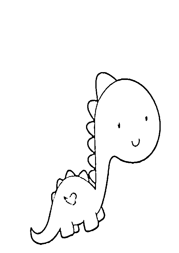 Dibujos dinosaurios kawaii baby stegosaurus