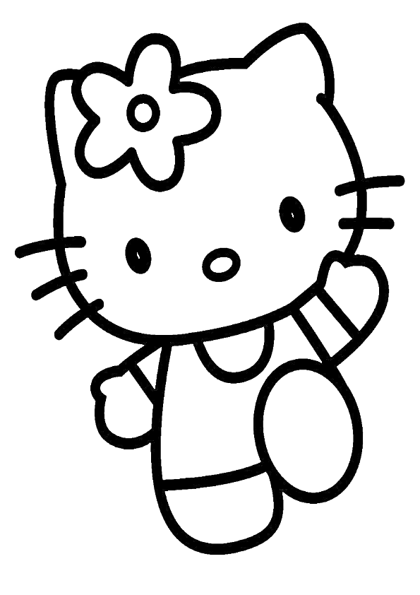 Dibujos de Hello Kitty saltando