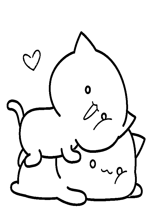 Dibujo de gatito kawaii