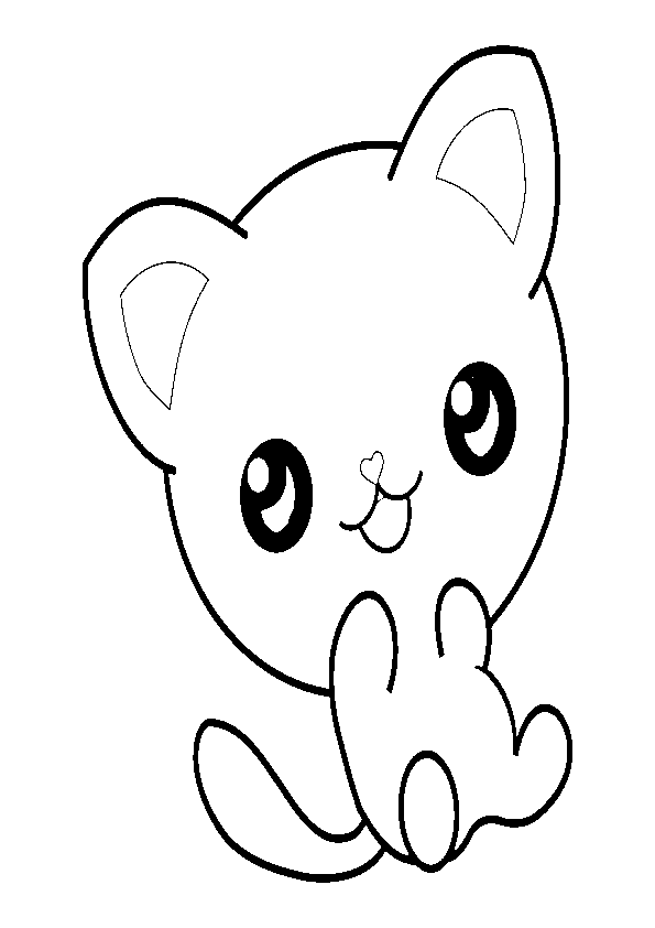 Dibujo de gatito kawaii