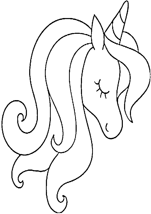 Dibujo de unicornio kawaii  para imprimir y colorear