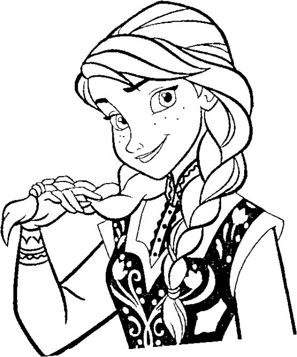 dibujos para colorear Frozen de Anna 5