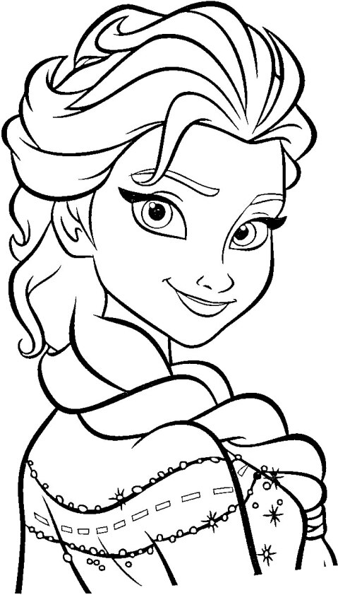 dibujos para colorear Frozen  de Elsa